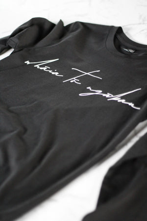 Whāia tō Ngākau, Hand Script T-Shirt - Black