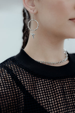 Mako - Statement Earring in Silver