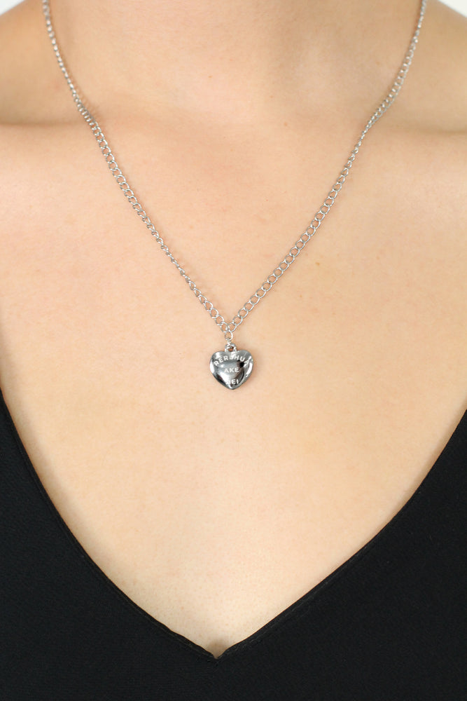 
            
                Load image into Gallery viewer, Rerehua ake nei - Heart Pendant Necklace in Silver
            
        