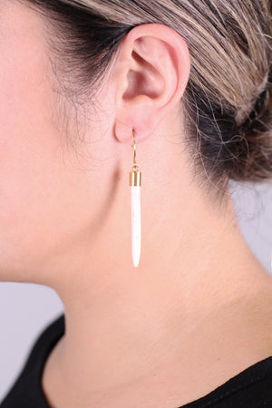 Aurei Nui - Gold Hoop Hook with Stone