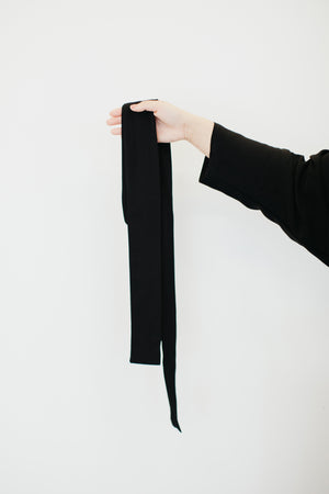 Thick Sash Tie in Black