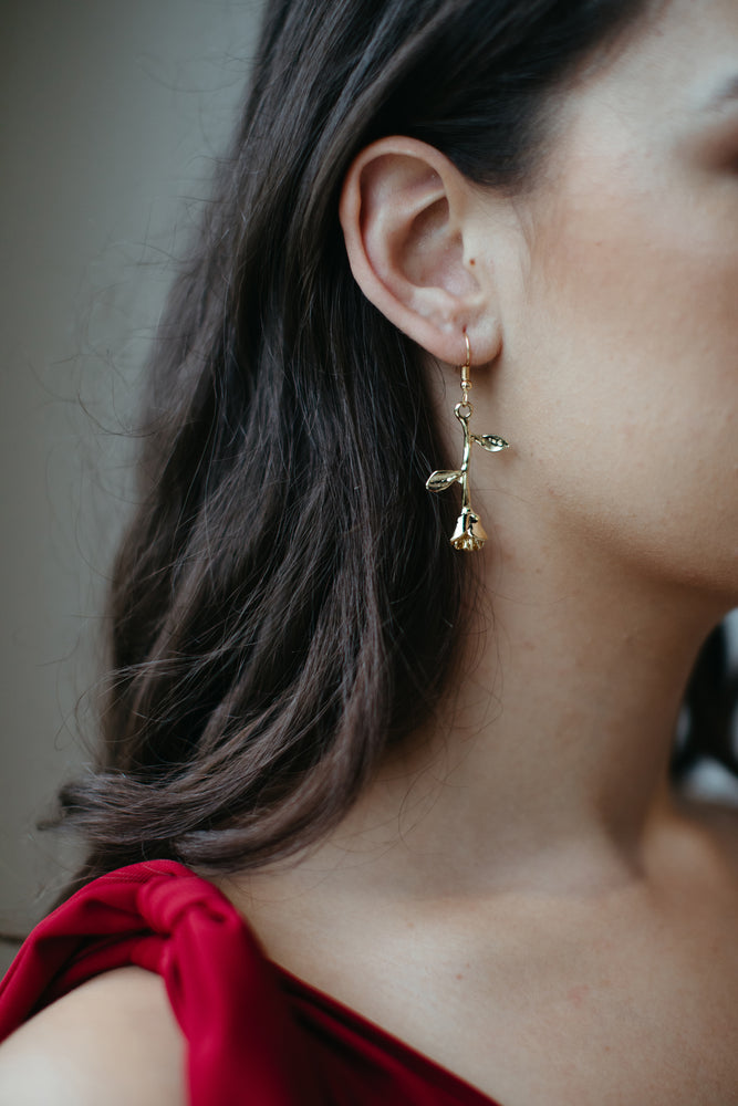 Mahara – Rose Earring in Gold