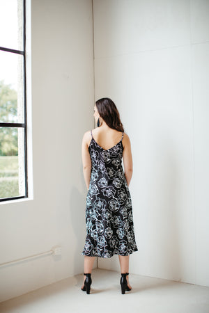 Mahara – Rose Print Slip Dress