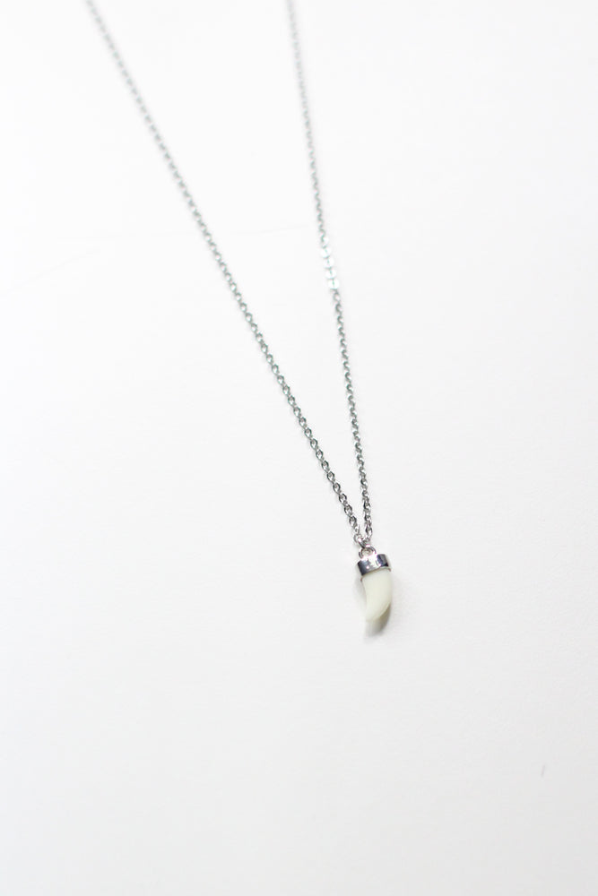 
            
                Load image into Gallery viewer, Niho Kaiū – Ivory with Silver Necklace
            
        
