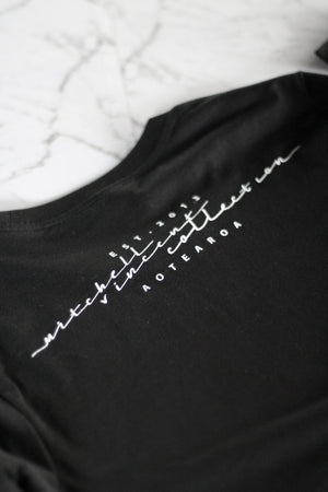 Whāia tō Ngākau, Hand Script T-Shirt - Black