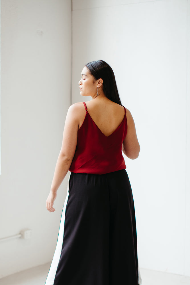 Whakamanawa – Lace Cami in Hearts Red