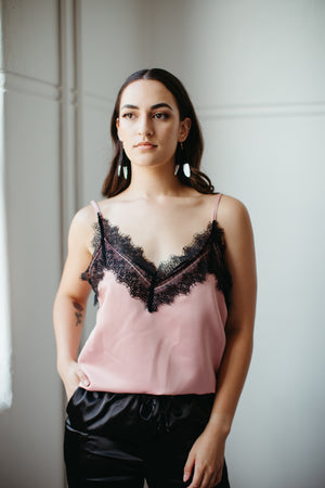 Whakamanawa – Lace Cami in Blush