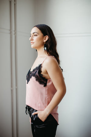 Whakamanawa – Lace Cami in Blush