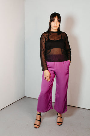 Aho - Straight Leg Trouser in Fuchsia